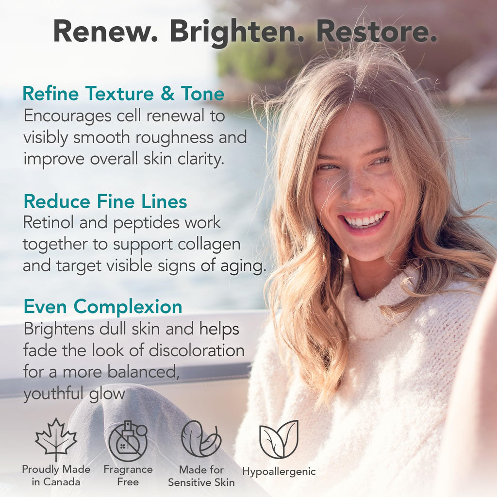 Riversol Retinol Night Cream — Gentle 0.5% Retinol for Face & Eye Area | Sensitive Skin