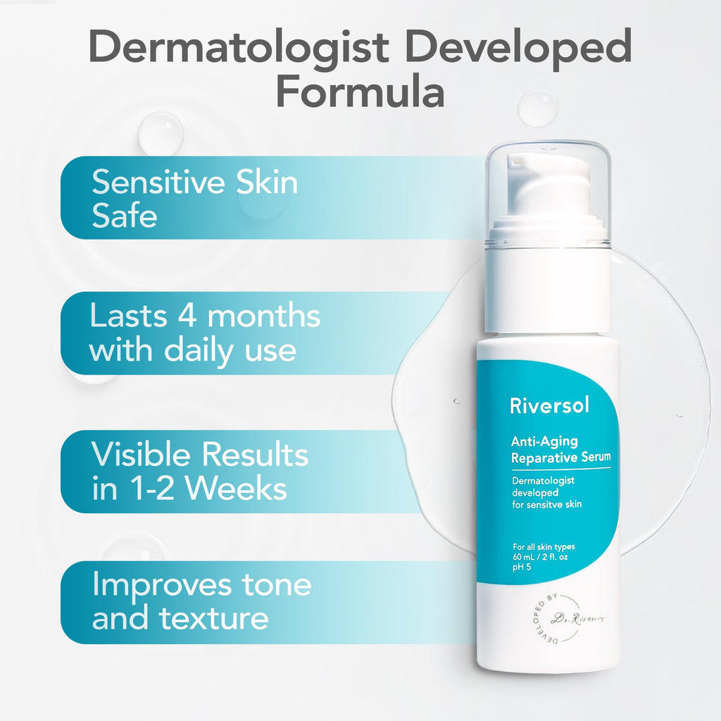 Riversol Vitamin C Anti-Aging Serum for Sensitive Skin | Gentle Brightening & Softens Fine Lines