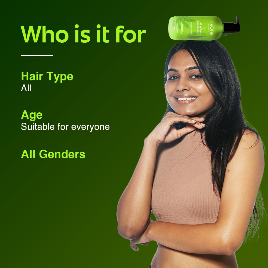 RIVONA NATURALS Aloe Vera Conditioner with Neem & Avocado Butter – Deep Hydration for Dry Hair