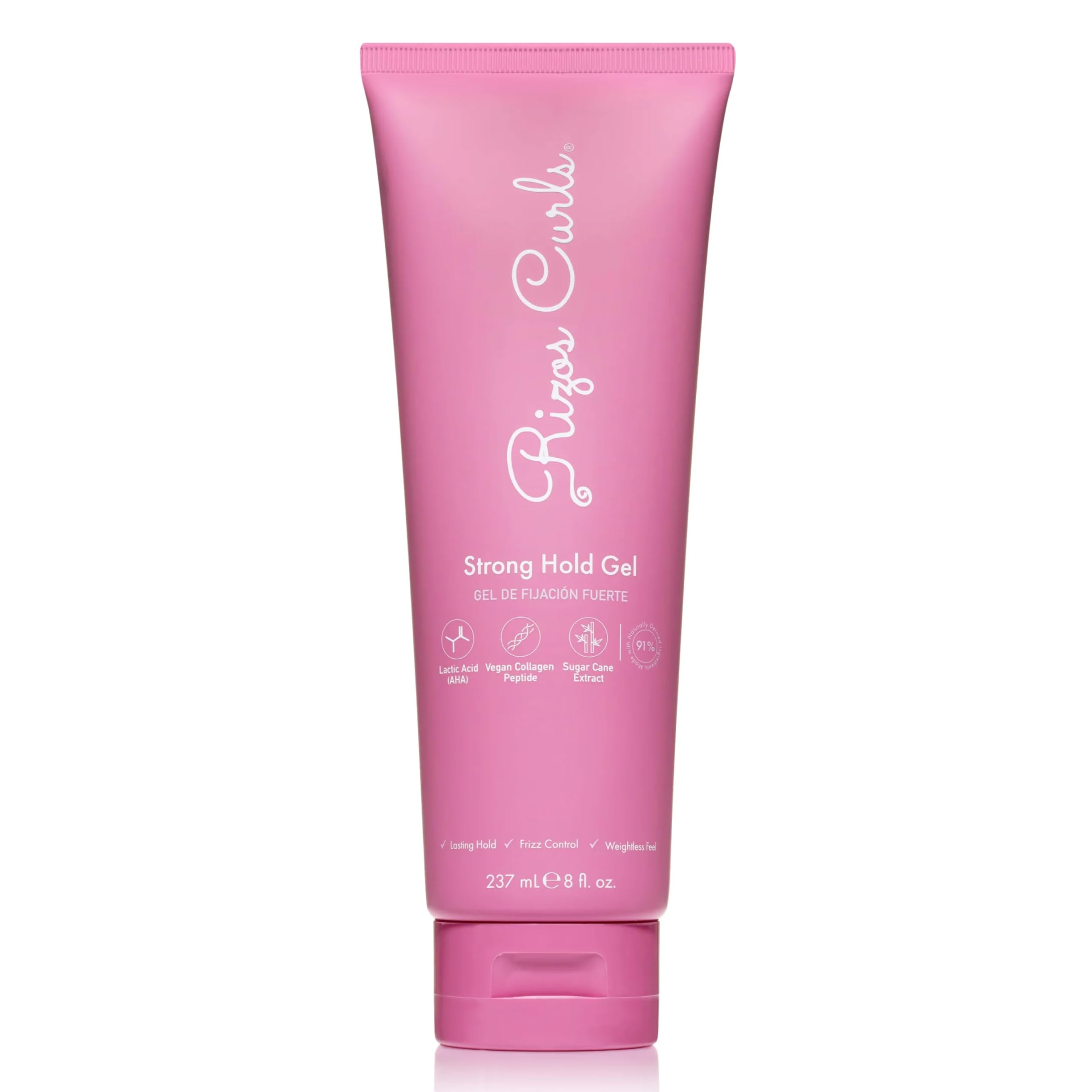 Rizos Curls Strong Hold Gel – Flake-Free, Long-Lasting Hold for Curly, Coily & Wavy Hair | 8oz