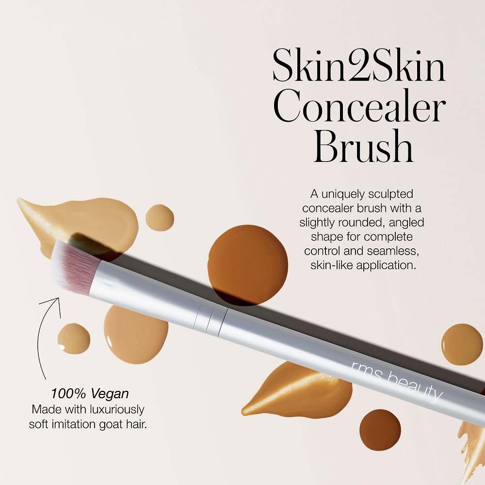 RMS Beauty Skin2Skin Vegan Makeup Brush – Flawless Blending for Foundation, Concealer & More