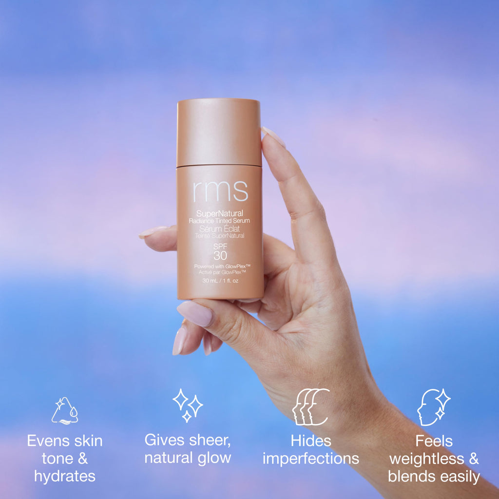 RMS Beauty Supernatural Radiance Serum SPF 30 – Lightweight Mineral Sunscreen with Glow