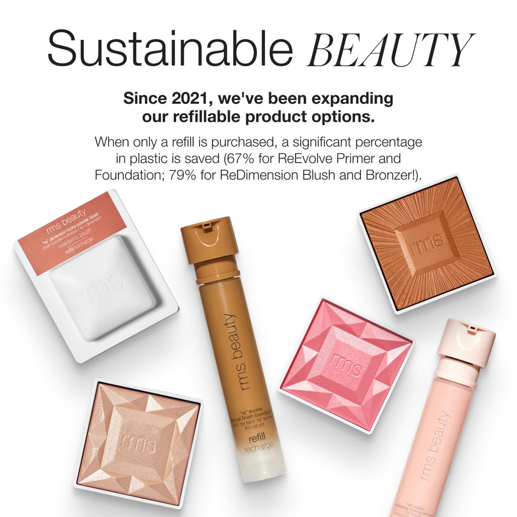 RMS Beauty Redimension Hydra-Bronzer Cream Bronzer & Highlighter — Hydrating Gel-to-Powder, Medium Shade