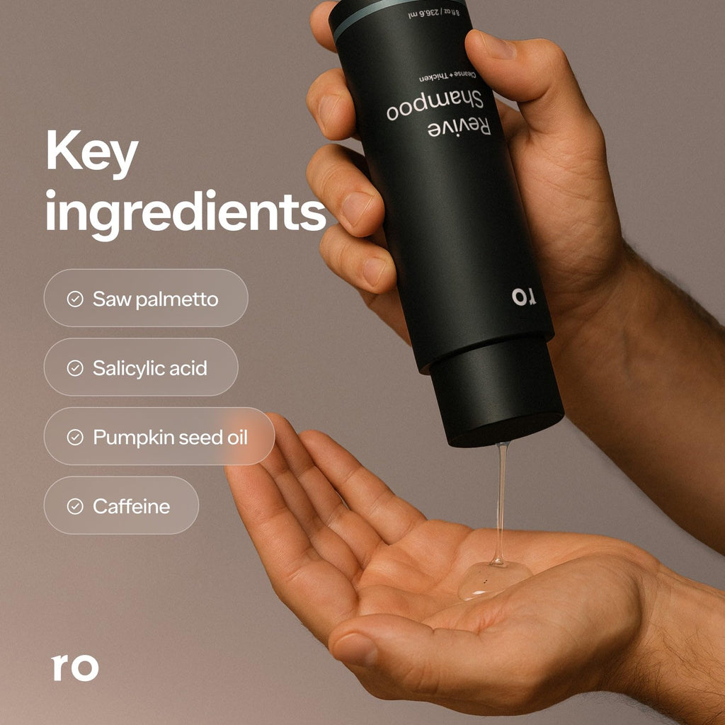 Ro Men's Revive Shampoo — Exfoliate, Clarify & Cleanse for Fuller-Looking Hair