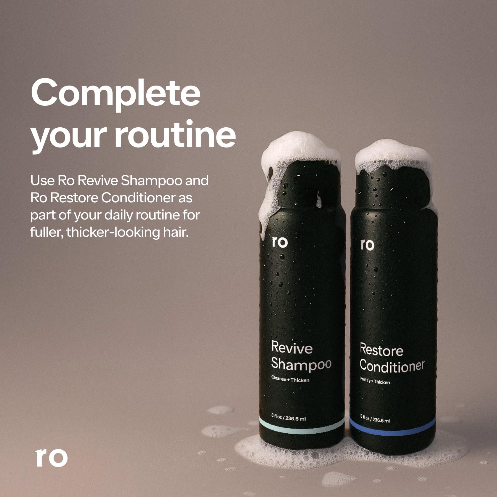 Ro Men's Revive Shampoo — Exfoliate, Clarify & Cleanse for Fuller-Looking Hair