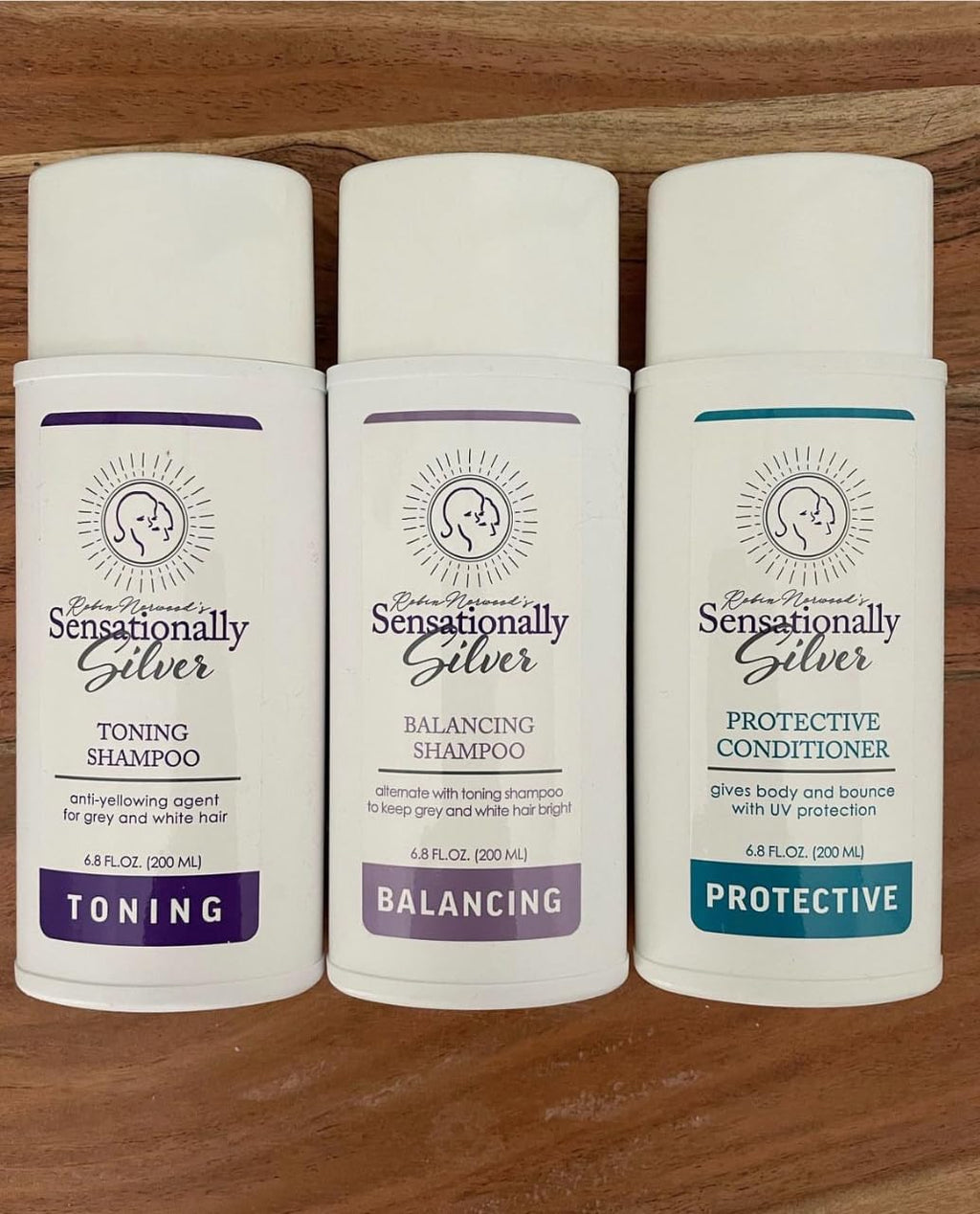Robin Norwood's Sensationally Silver Balancing Shampoo – Grey & White Hair, Gentle, Prevents Over-Toning | 6.8 oz