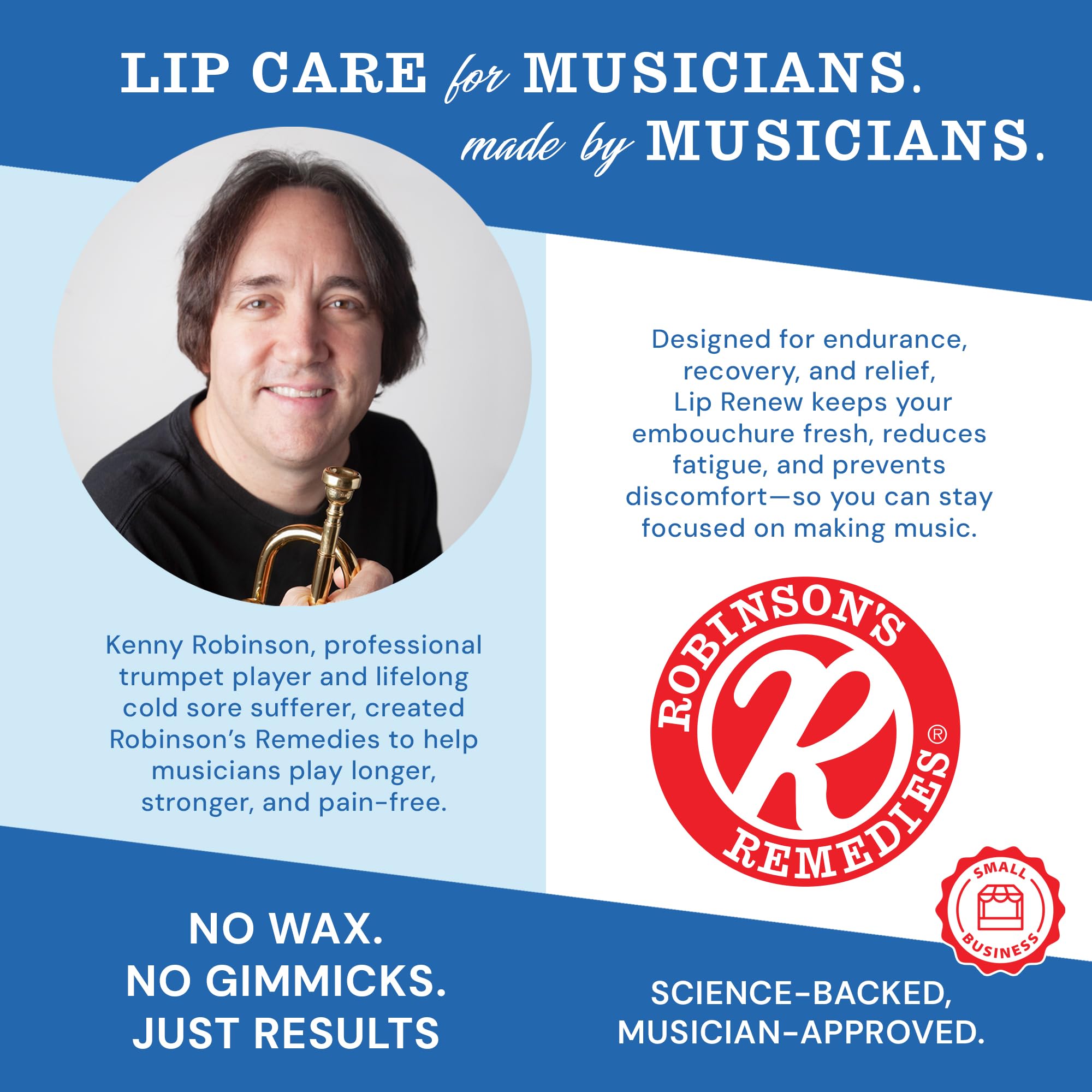 Robinson's Remedies Lip Renew Endurance Cream for Wind Musicians – 7.5 ml