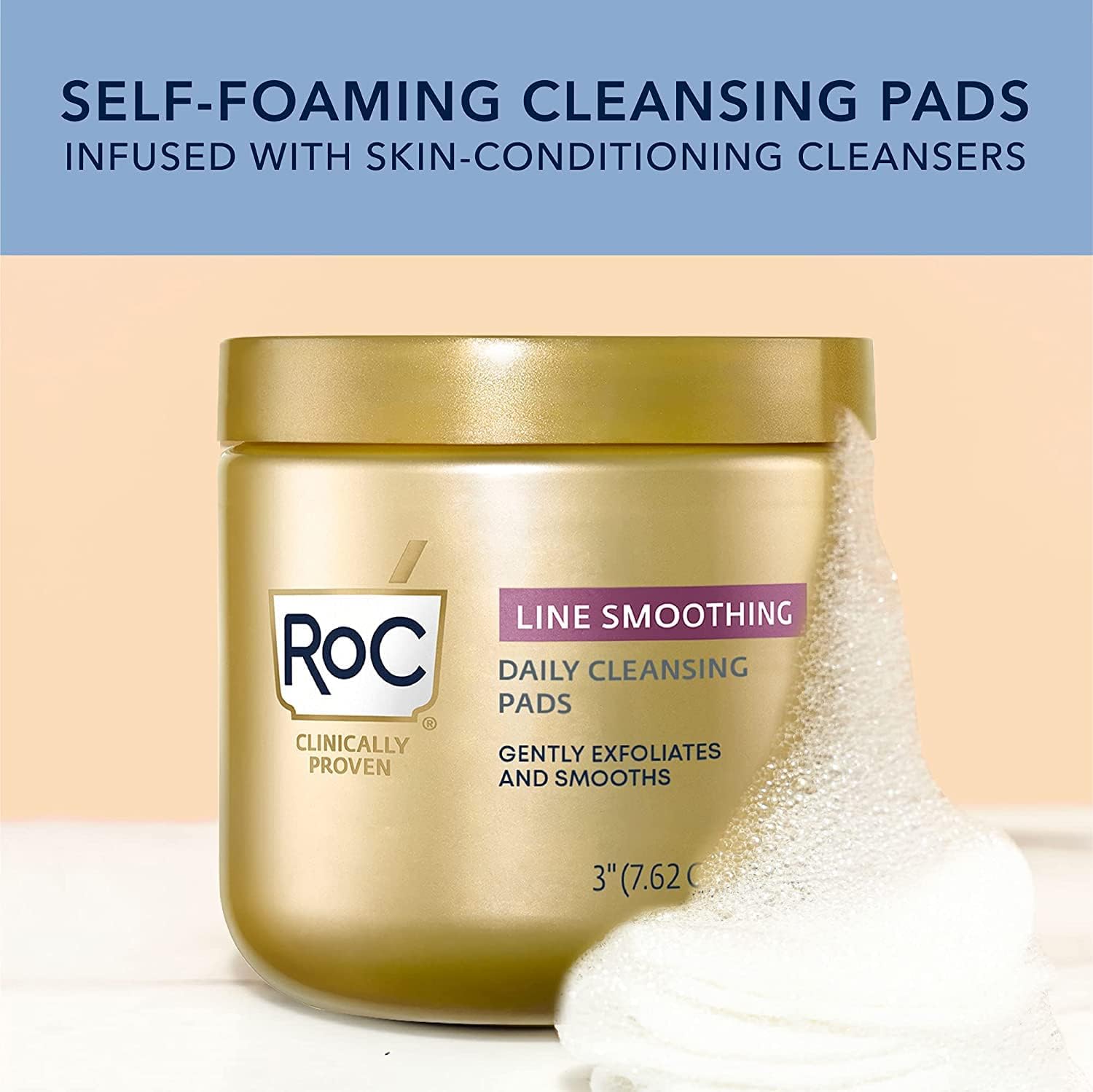 RoC Daily Resurfacing Disks – Exfoliating Pads, Hypoallergenic & Oil-Free (28 ct)
