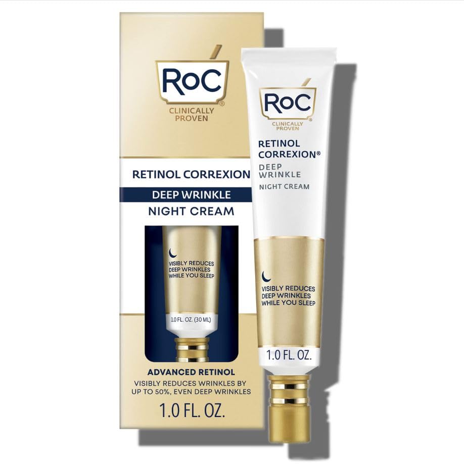 RoC Retinol Correxion Deep Wrinkle Night Cream 1 oz – Overnight Renewal & Hydration