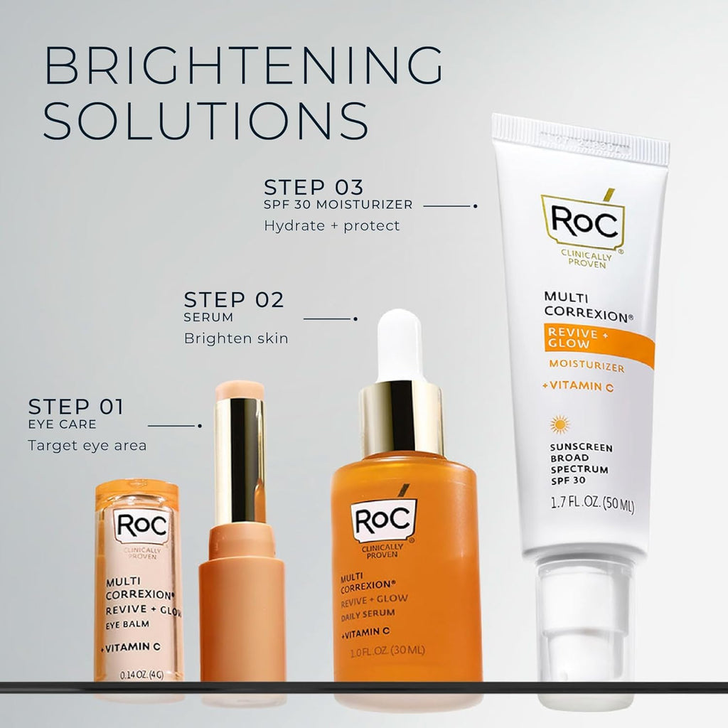 RoC Multi Correxion Revive and Glow Vitamin C Eye Balm Set — 2.7 fl oz Total (1.0 oz + 1.7 oz)