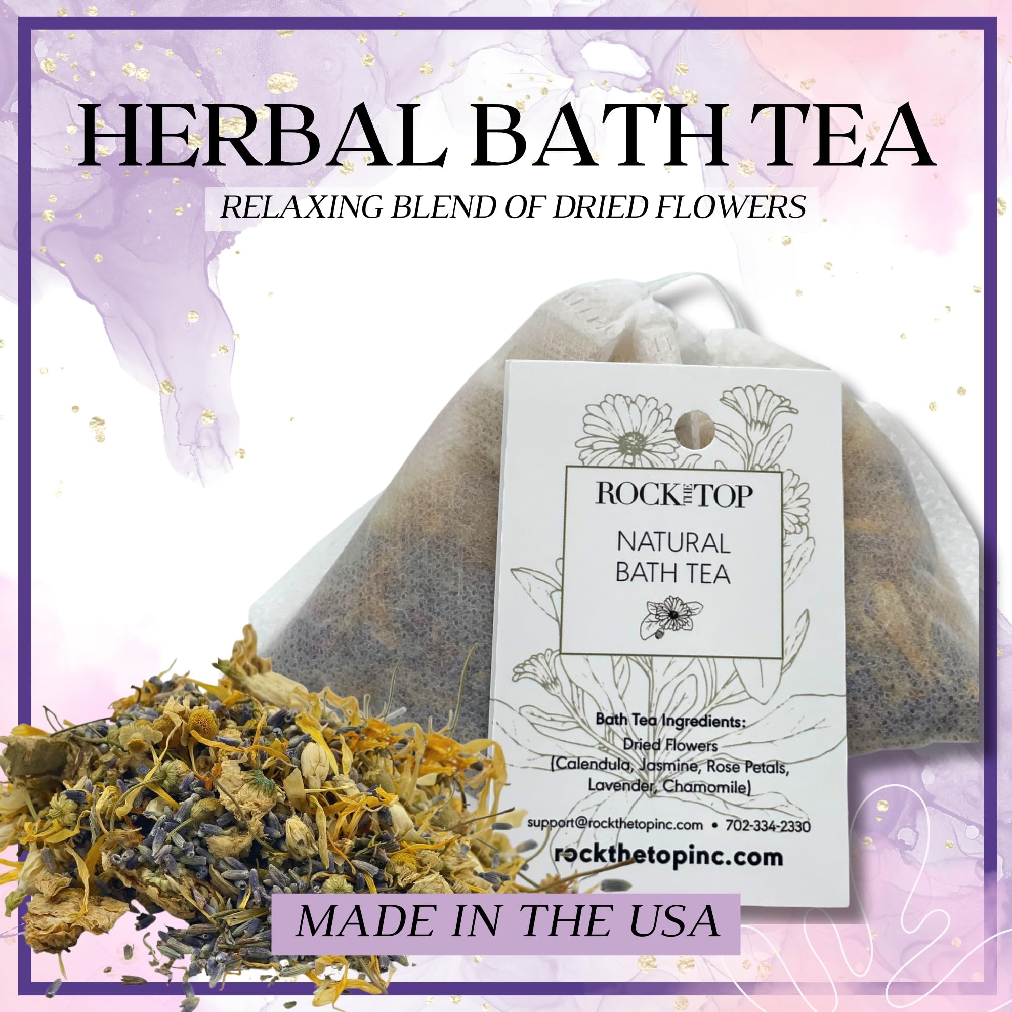 Rock the Top USA Made Lavender Self Care Gift Box | Bath Bombs & More