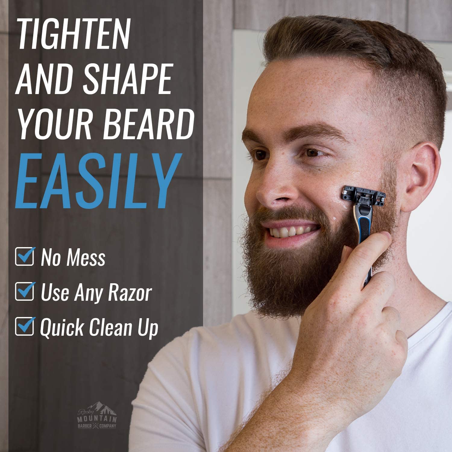Rocky Mountain Barber Company Men’s Shave Gel – Clear Gel for Precise Shaving (8 oz)