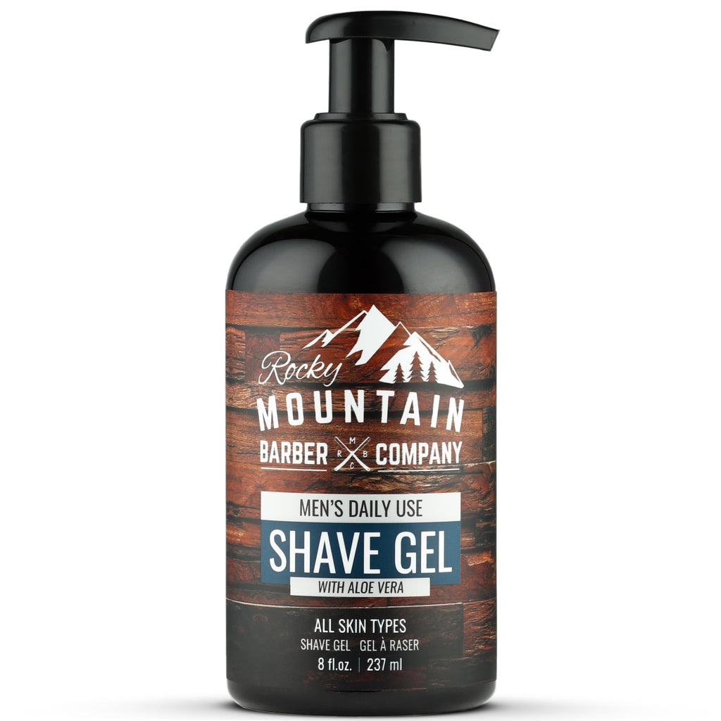 Rocky Mountain Barber Company Men’s Shave Gel – Clear Gel for Precise Shaving (8 oz)