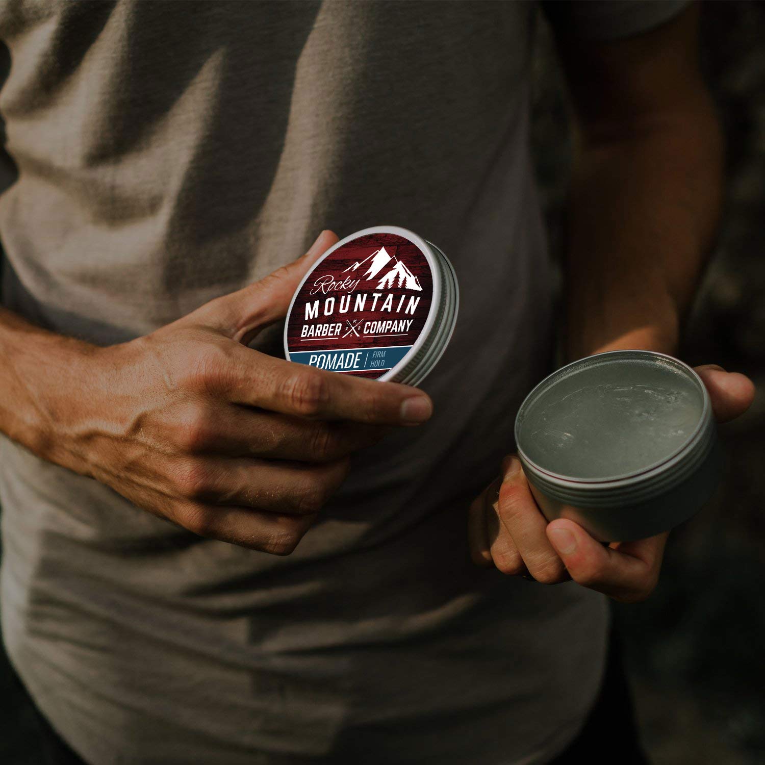 Rocky Mountain Barber Pomade for Men – 5 oz, Water-Based, Strong Hold & High Shine