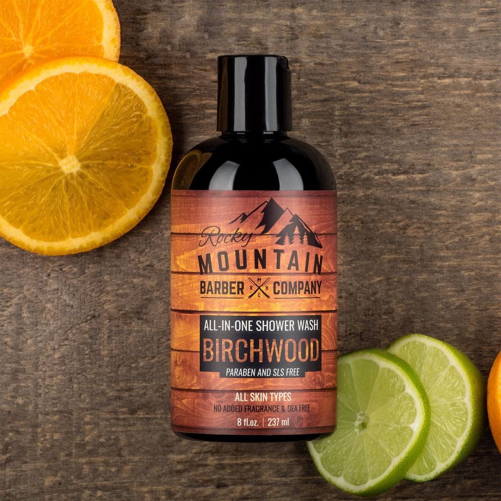 Birchwood All-In-One Body Wash | Shampoo, Body Wash, Conditioner, Face & Beard – Rocky Mountain Barber Co.