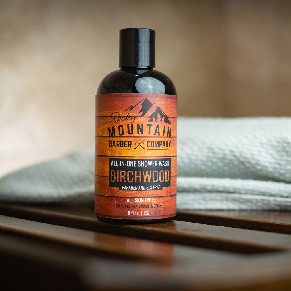 Birchwood All-In-One Body Wash | Shampoo, Body Wash, Conditioner, Face & Beard – Rocky Mountain Barber Co.