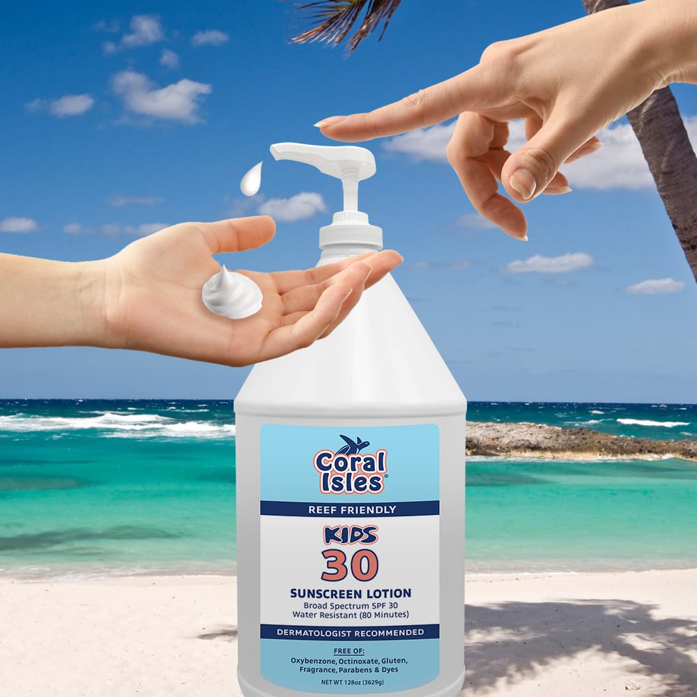 Rocky Mountain Sunscreen Kids SPF 30 Lotion | Reef Safe, Water-Resistant 80 Min, 128 oz Gallon with Pump