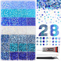 RODAKY Blue Rhinestones for Nails – 3-6mm Resin Flatback Gems Kit