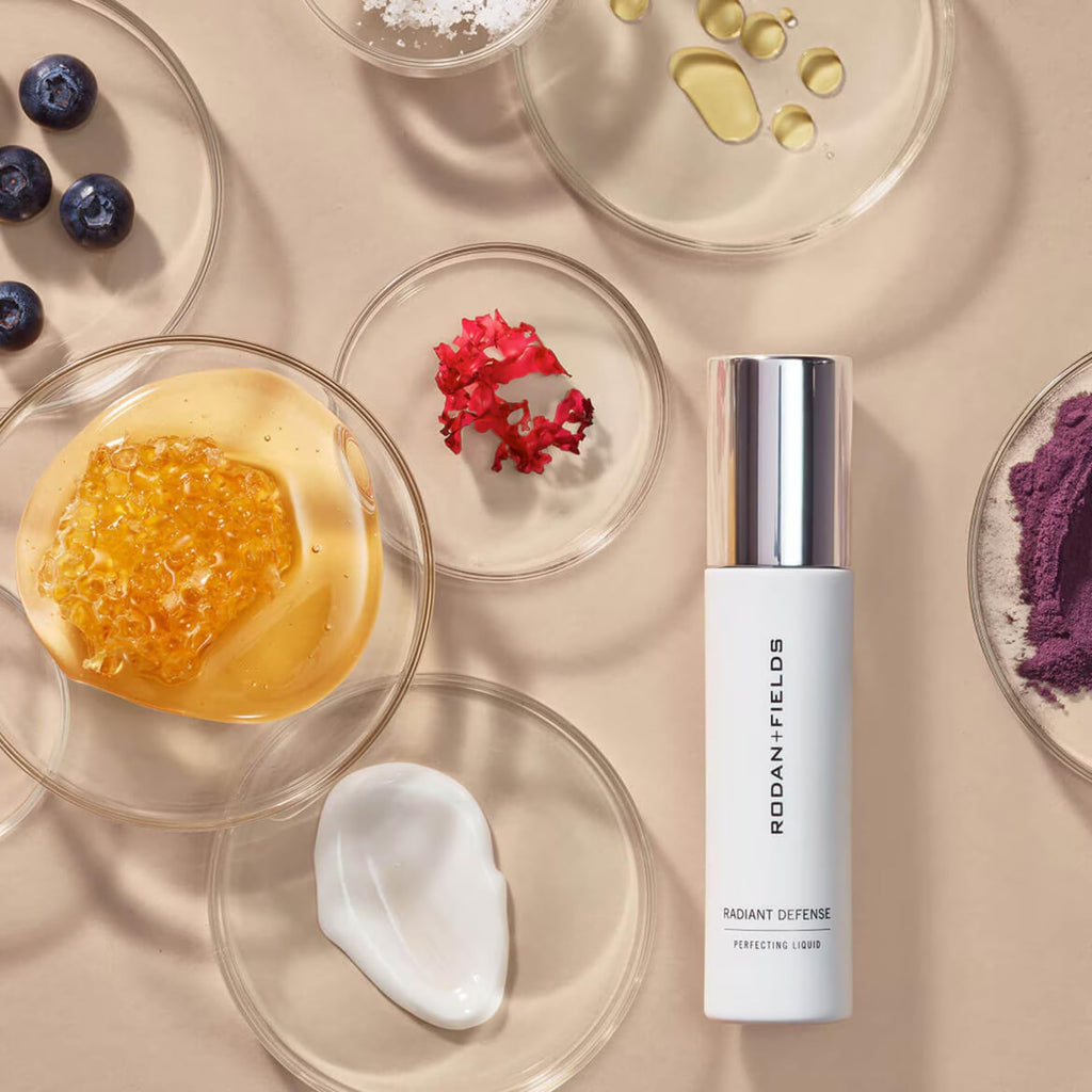 Rodan + Fields Radiant Defense Perfecting Liquid SPF 30 – Shell 50 mL | 4-in-1 Makeup & Skincare