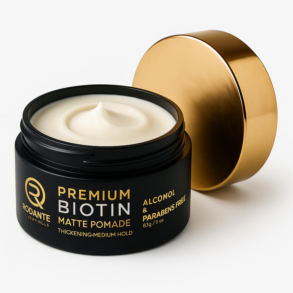 Rodante Beverly Hills Biotin Matte Cream Texture Paste – Medium Hold & Thickening Support (85 g / 3 oz)