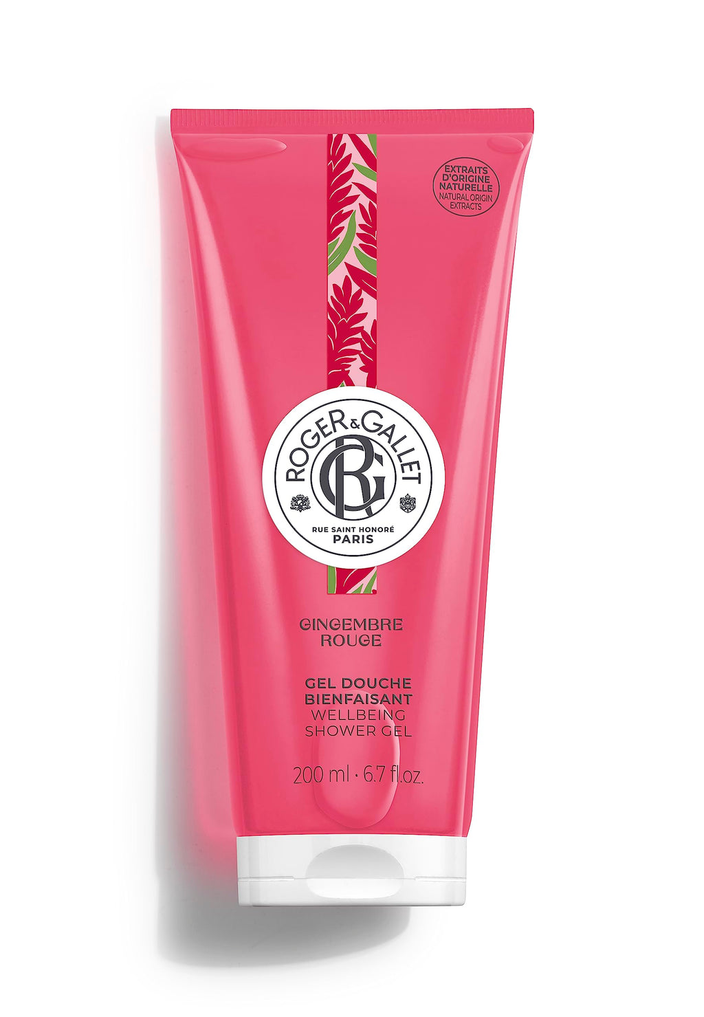 Roger & Gallet Gingembre Body Wash | Gentle, Plant-Based Shower Gel for Women | 6.6 oz Tube