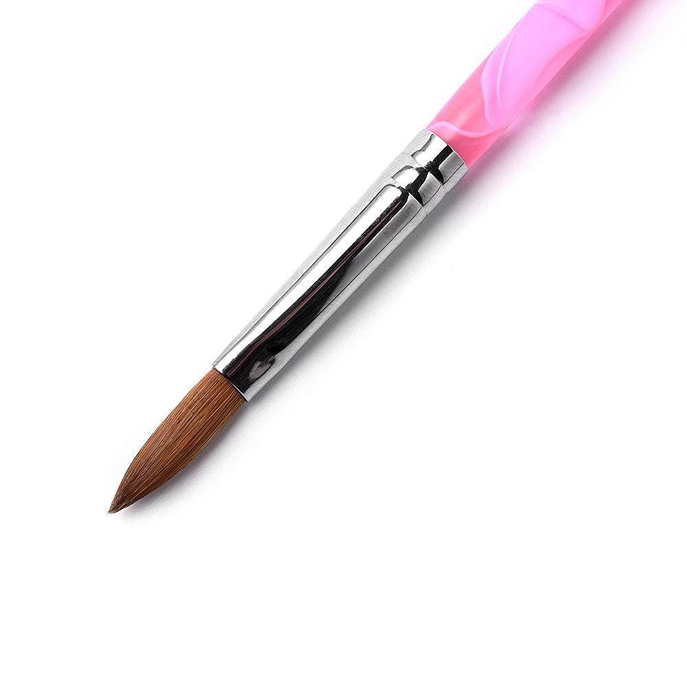 Rolabling Kolinsky Sable Nail Art Brush Set – 5-Piece Acrylic Nail Brushes (Sizes 2/4/6/8/10)