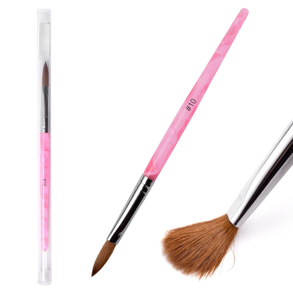 Rolabling Kolinsky Sable Nail Art Brush Set – 5-Piece Acrylic Nail Brushes (Sizes 2/4/6/8/10)