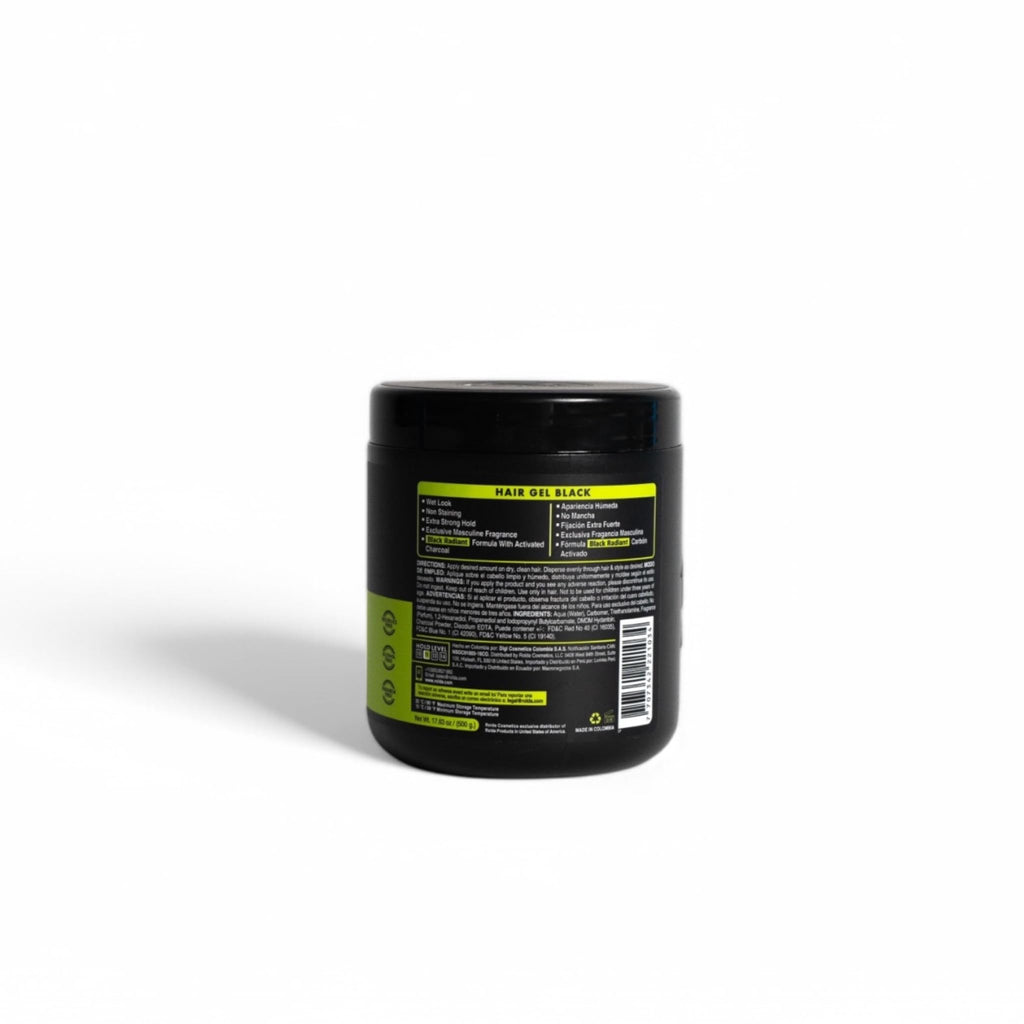 Rolda Black Hair Gel for Men – Medium Hold with Activated Charcoal