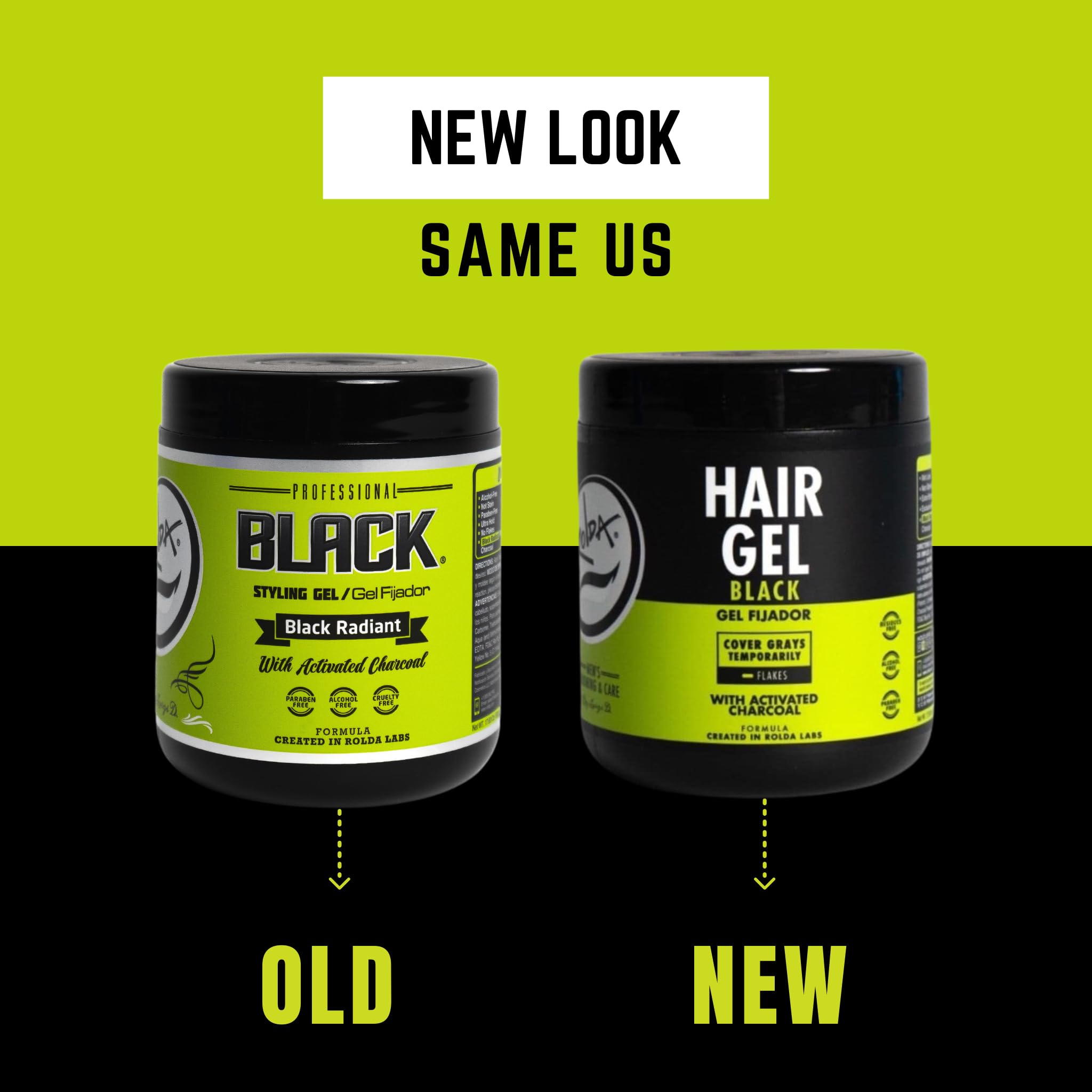 Rolda Black Hair Gel for Men – Medium Hold with Activated Charcoal