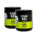 Rolda Black Styling Gel - Medium-Strong Hold, Medium Shine, Activated Charcoal, 2-Pack (17.6oz)