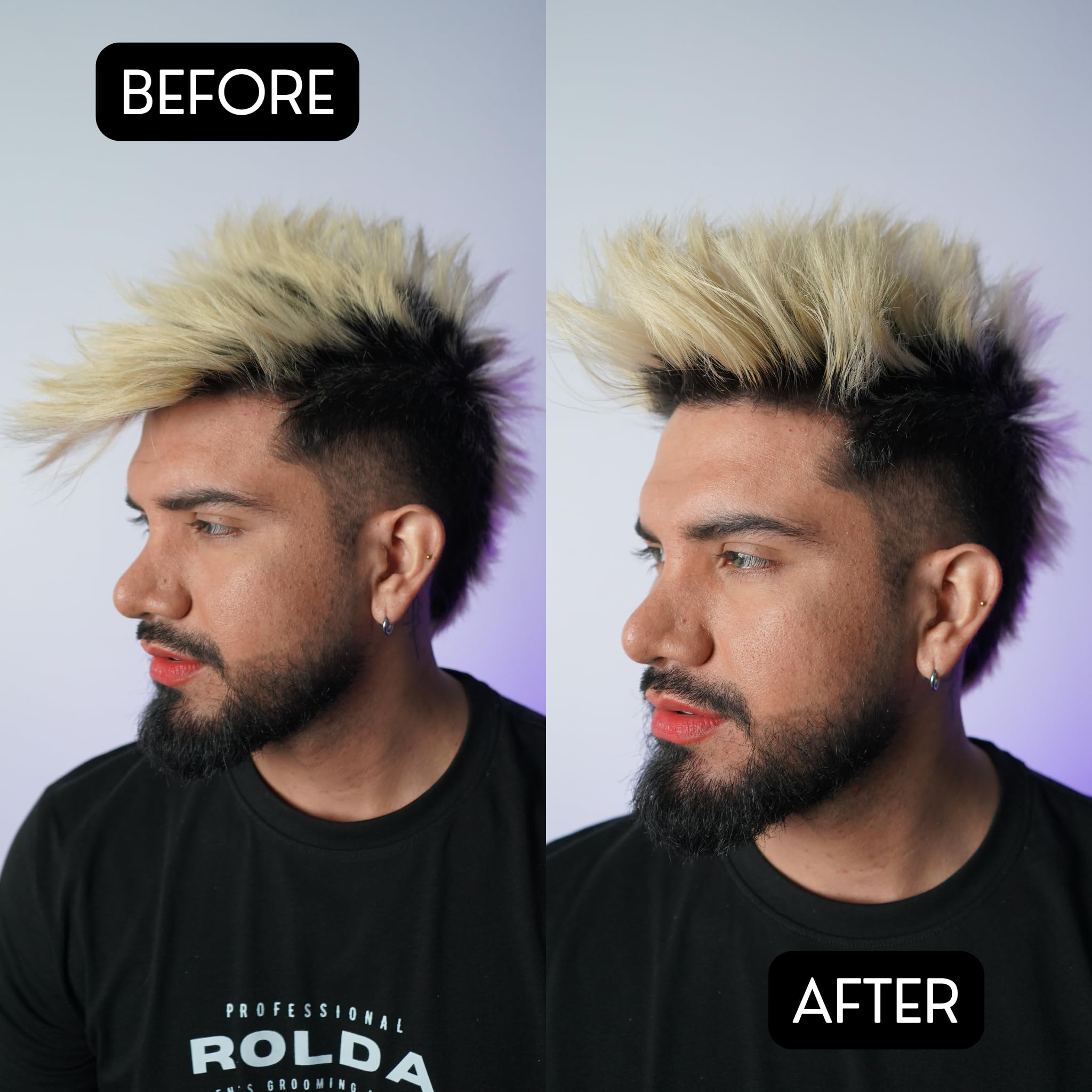 Rolda Midnight Hair Pomade for Men — Water-Based, Medium Hold & Shine