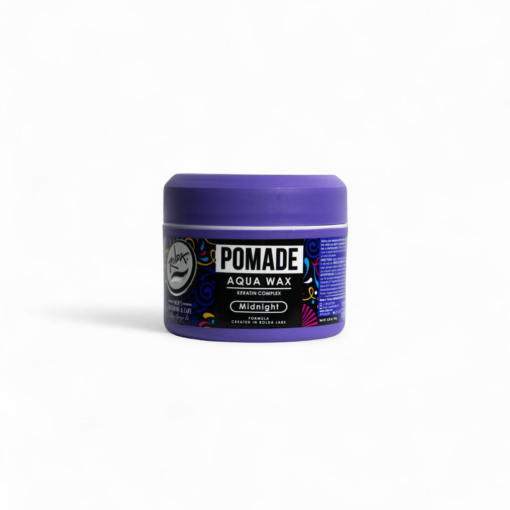 Rolda Midnight Hair Pomade for Men — Water-Based, Medium Hold & Shine