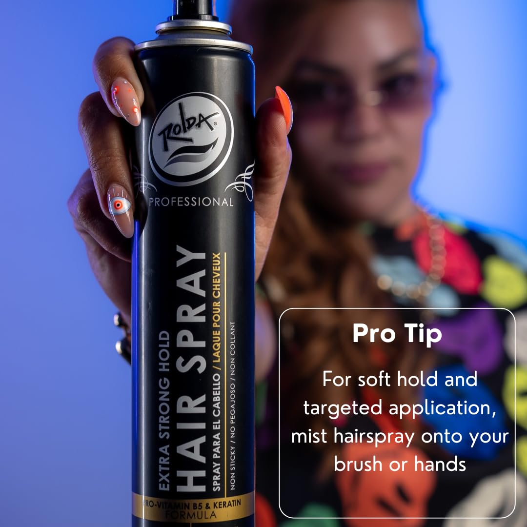 Rolda Extra Strong Hold Hair Spray for Men – Matte Finish, Pro-Vitamin B5, Humidity Control (13.52 oz)