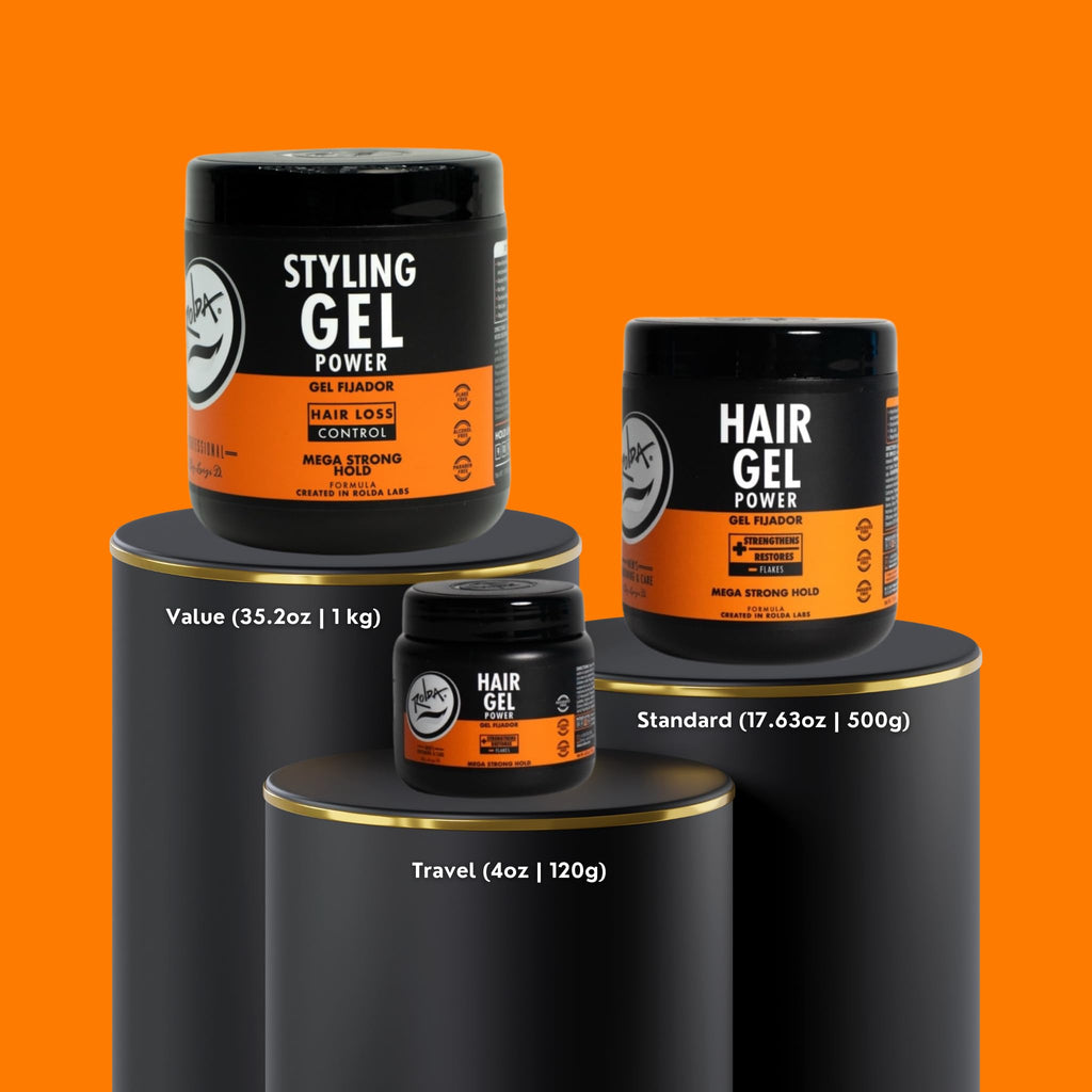 Rolda Power Styling Gel Hair Loss Control 17.6oz | Mega Hold & Wet Shine