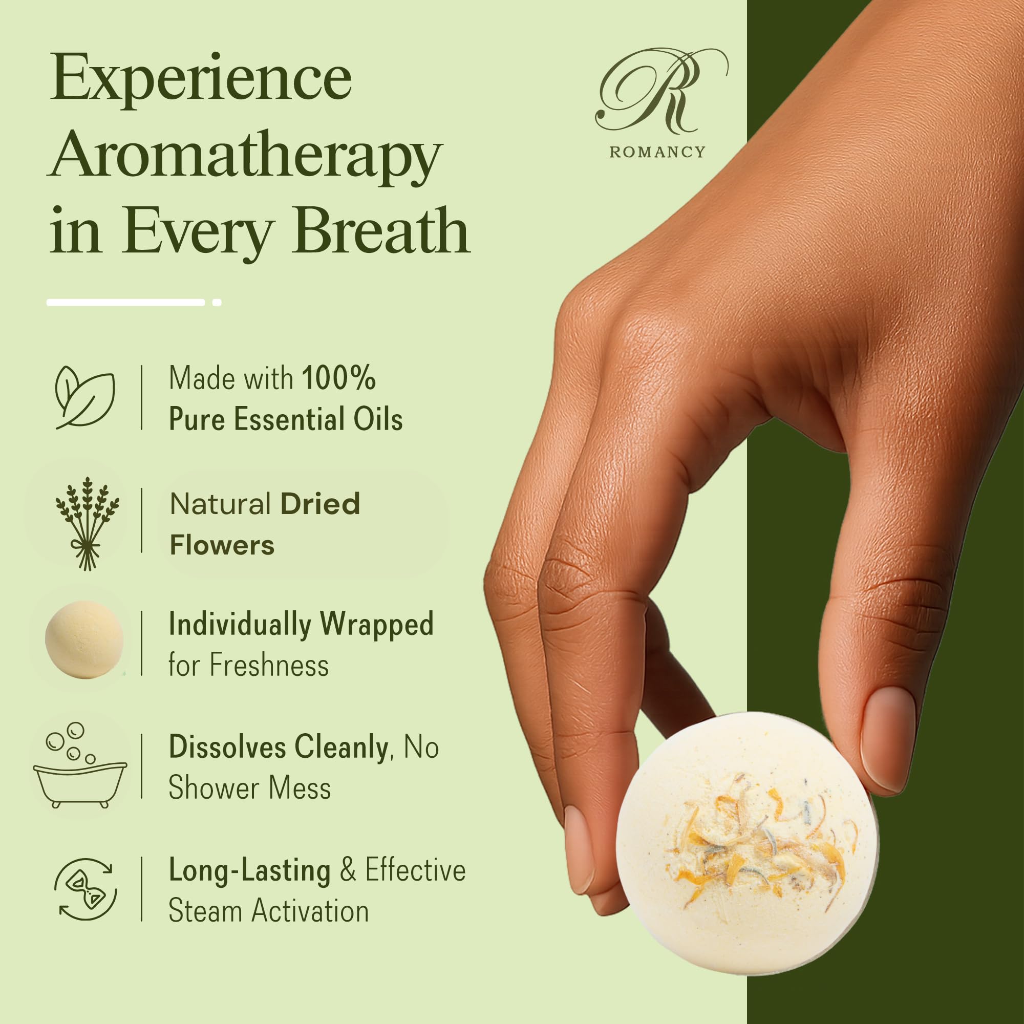 Romancy Bath Bombs Gift Set – 12 Aromatherapy Fizzies with Lavender and Eucalyptus