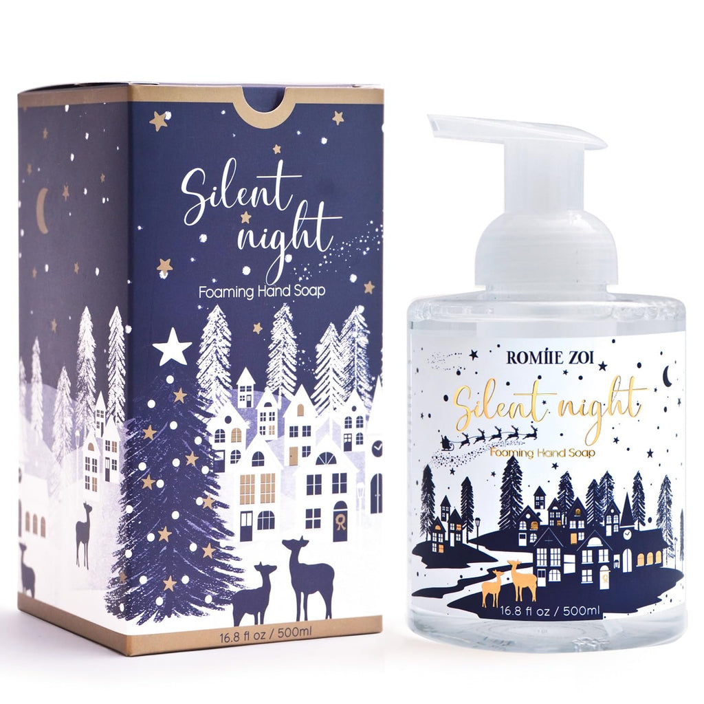 ROMIIE ZOI Christmas Foaming Hand Soap with Gift Box – Silent Night Spruce Aroma, 500ml
