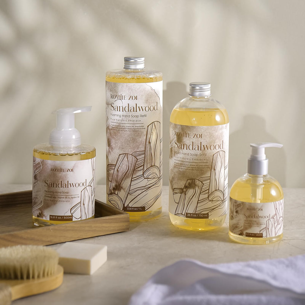 ROMIIE ZOI Foaming Hand Soap Refill Sandalwood — Gentle & Moisturizing, 1 L