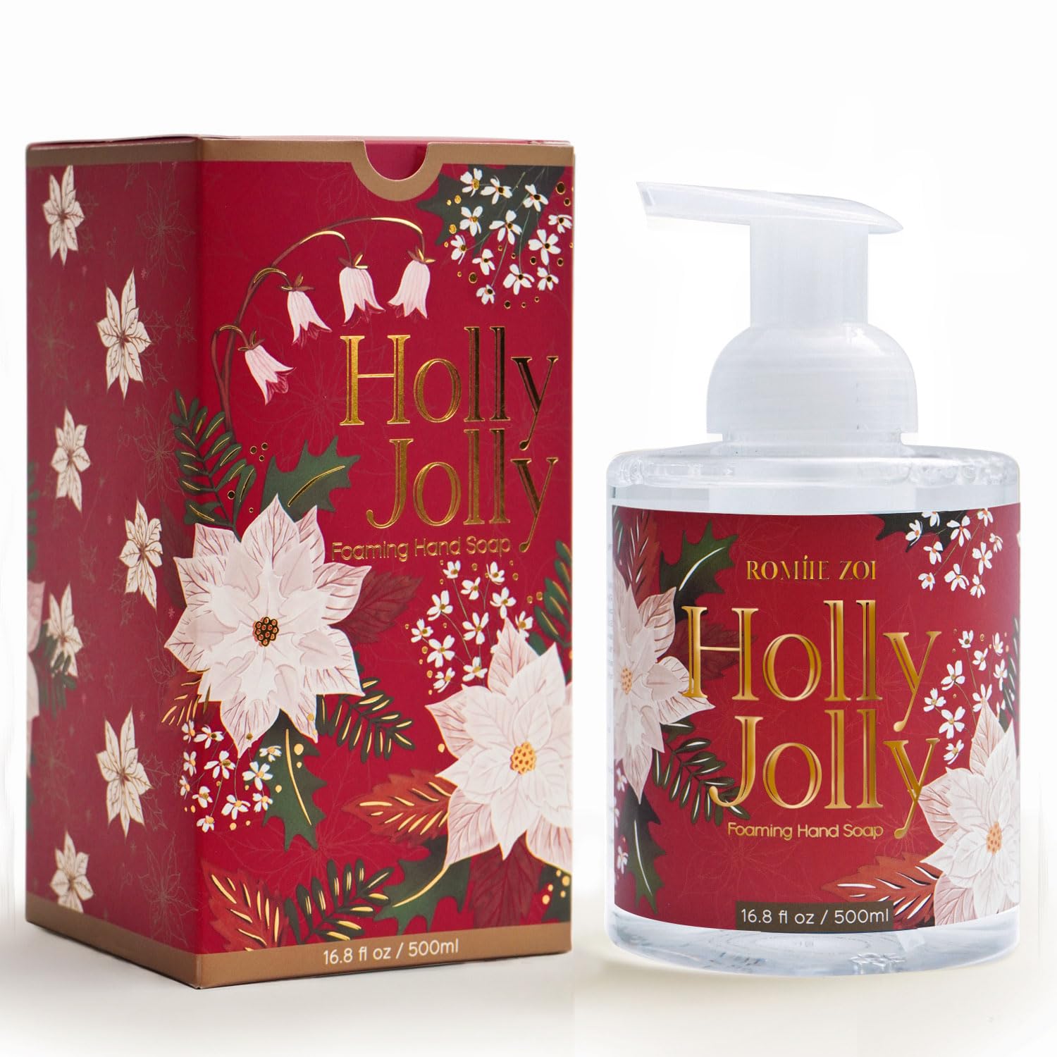 ROMIIE ZOI Christmas Foaming Hand Soap with Gift Box – Holly Jolly Citrus & Pine Aroma (500ml)
