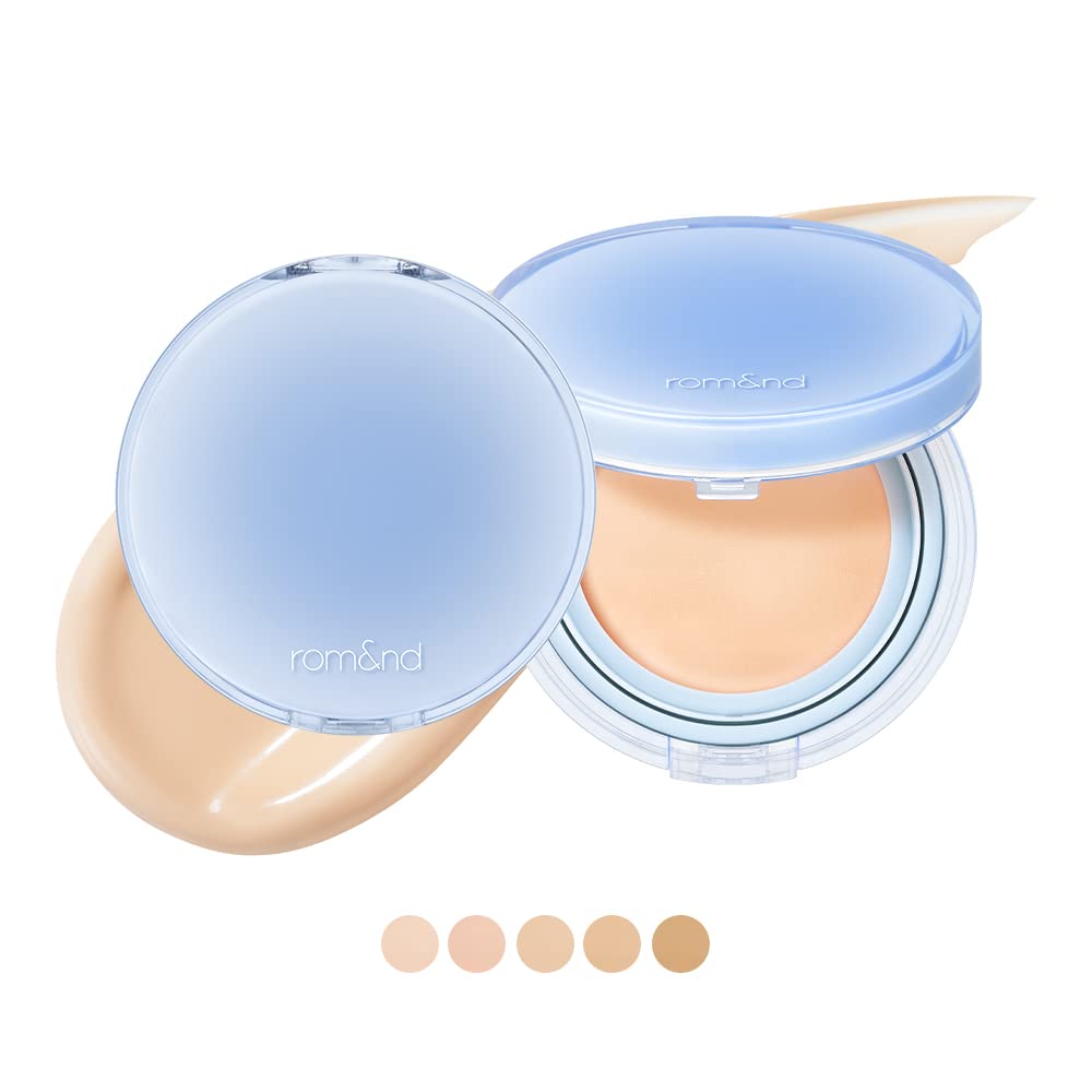 rom&nd Bare Water Cushion 20g – Porcelain 01 (Shade 17) | Instant Hydration, Glow, Vegan