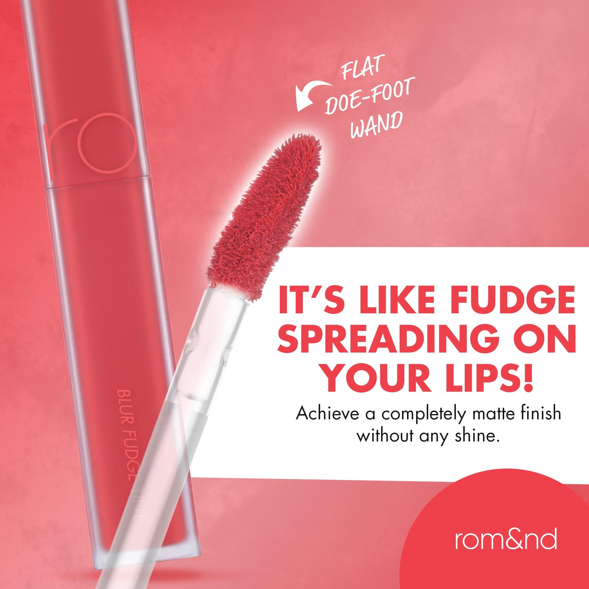 rom&nd Blur Fudge Tint 09 Coral Jubilee — K-Beauty Velvety Matte Lip Stain for All Skin Tones