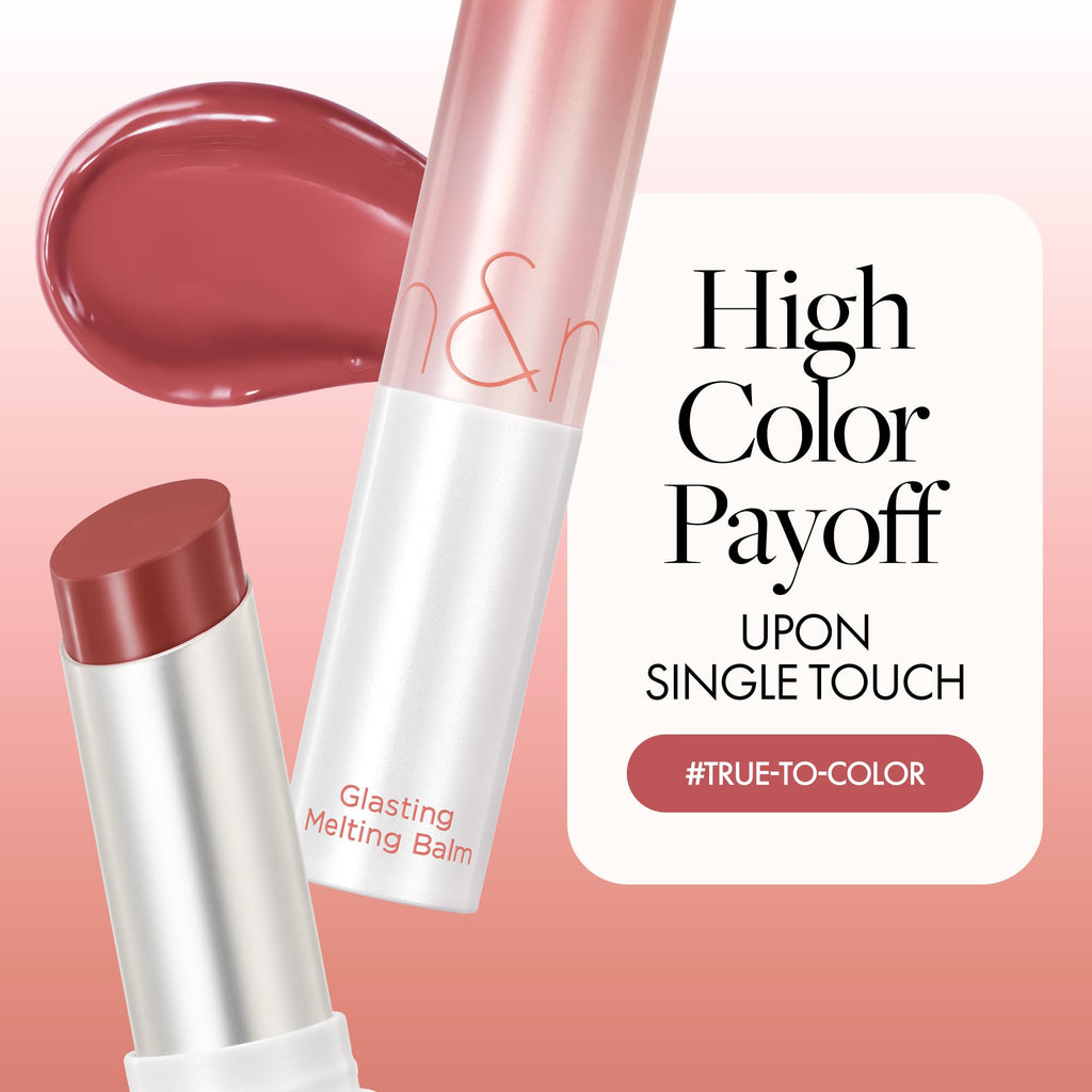 rom&nd Glasting Melting Balm - High Shine, Hydrating Tinted Lip Balm 0.12 oz (#06 Kaya Fig)