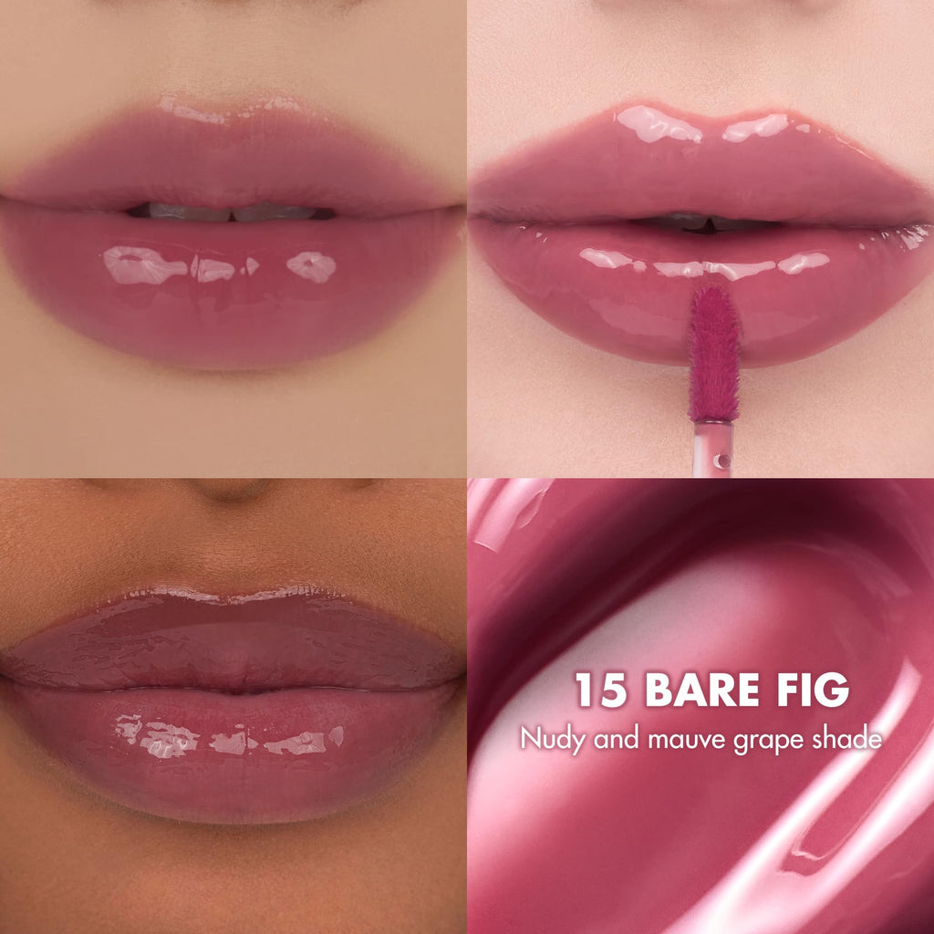 rom&nd THE JUICY LASTING TINT #15 Bare Fig – Plumping, Hydrating Lip Gloss