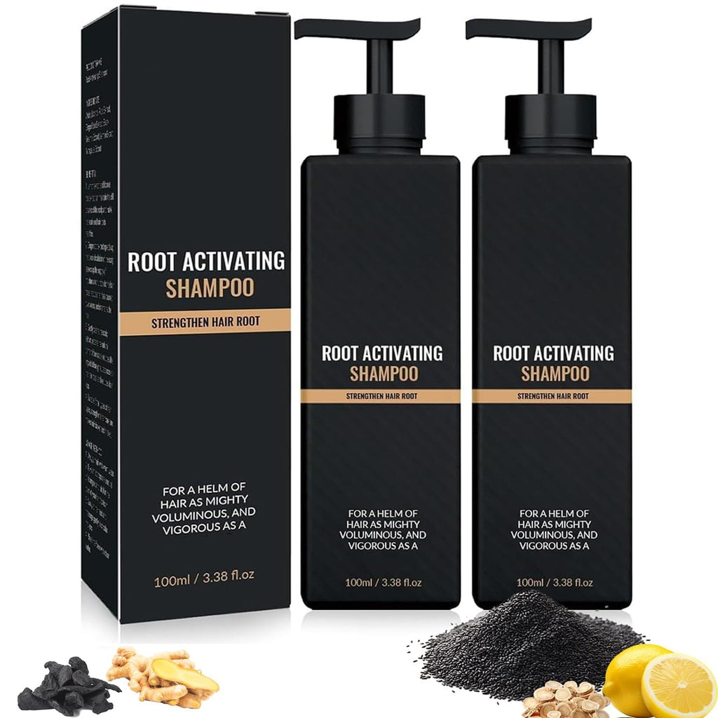 2 Pcs Root Activator Shampoo – Hair Growth Root Activator Shampoo for Anti-Hair Loss | Natural Formula for Men & Women