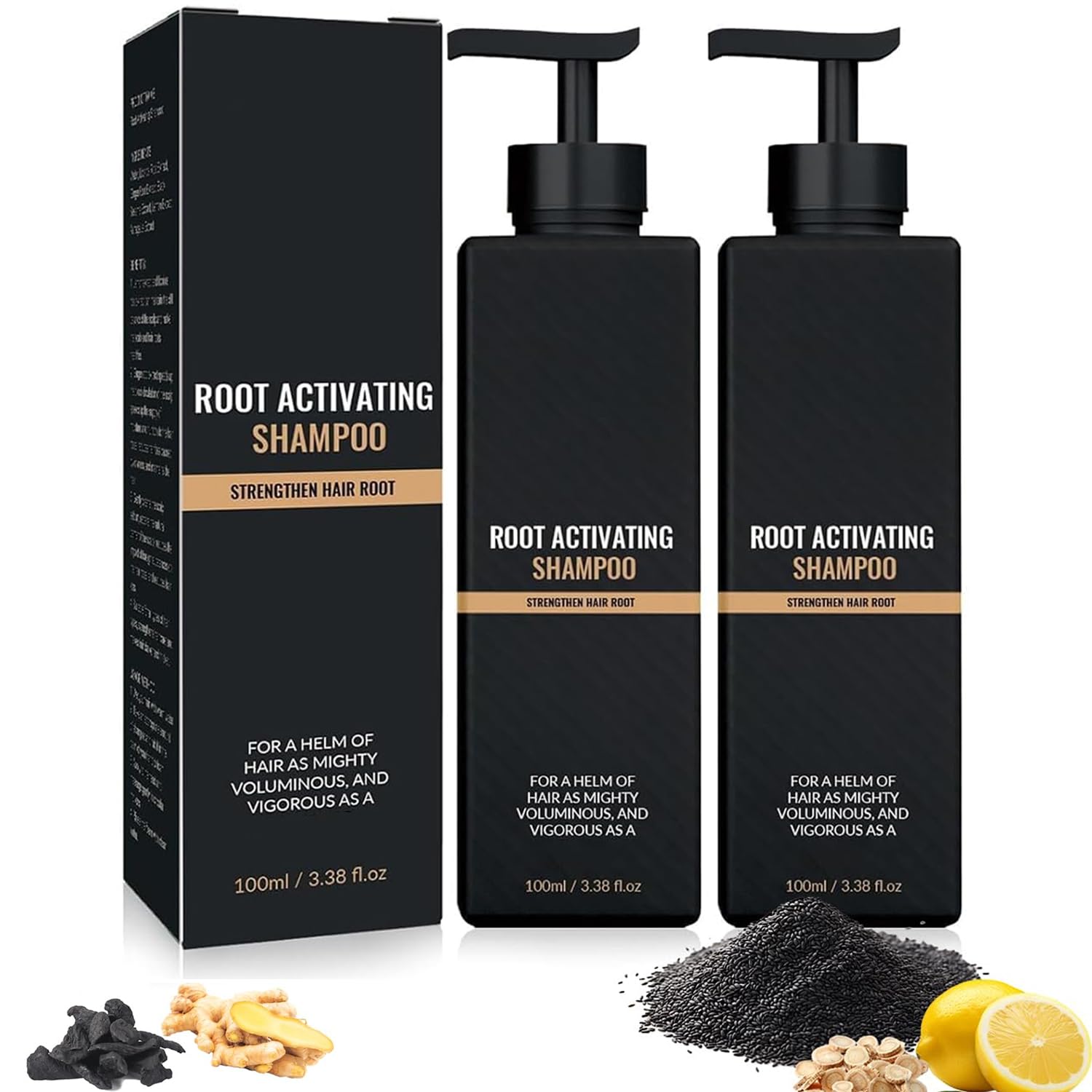 2 Pcs Root Activator Shampoo – Hair Growth Root Activator Shampoo for Anti-Hair Loss | Natural Formula for Men & Women