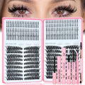 Rootoo Lash Clusters Kit with Spikes — 60D+100D Left/Right D Curl Fluffy Wispy DIY Manga Lashes (12–22mm)