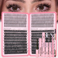 Rootoo Lash Clusters Kit – 80D+80D Dense Lashes, 12–22mm, D Curl Fluffy Wispy Extensions