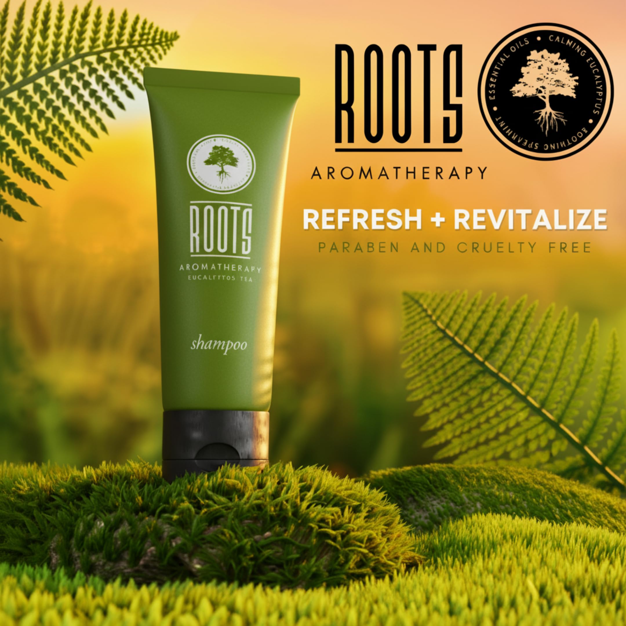 Roots Aromatherapy Travel Size Shampoo & Conditioner Sets – 150 Pcs Bulk Hotel Toiletries for Airbnb Hosts