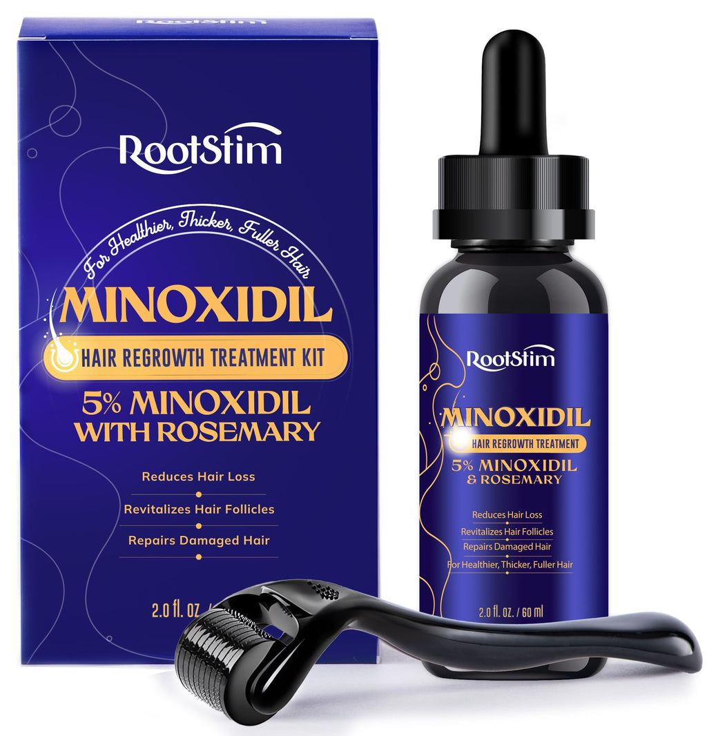 RootStim 5% Minoxidil Hair Growth Kit – Extra Strength Serum with Rosemary, 60ml