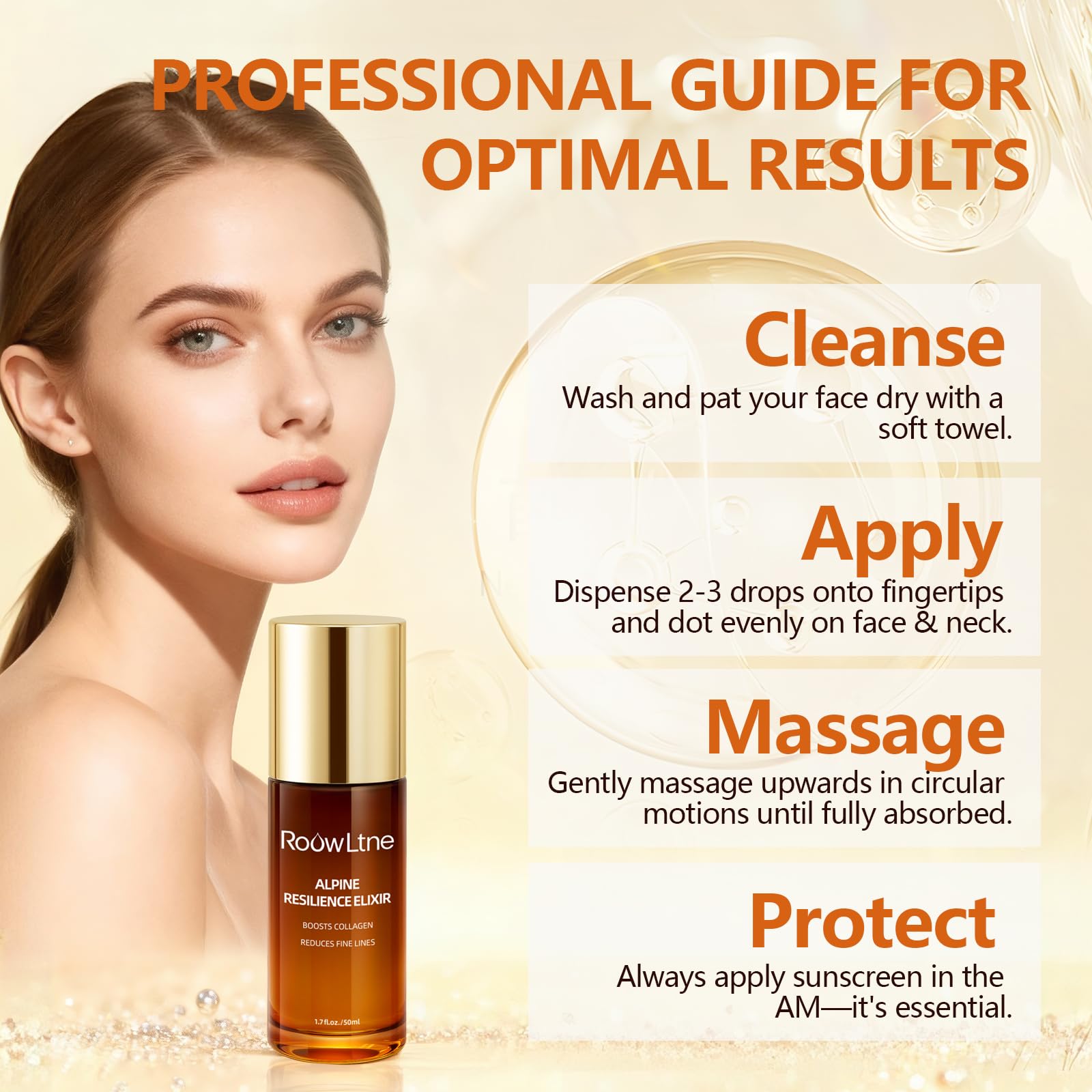 RoowLtne Retinol Serum for Face & Neck – Anti-Aging with Collagen & Hydration