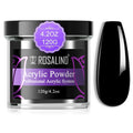 ROSALIND 120g Black Acrylic Powder for Nail Extensions – Dry Naturally, No Lamp Needed, Up to 28 Days Wear